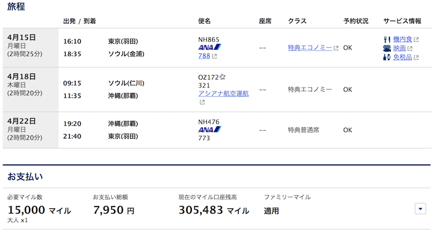 ANA国際線特典