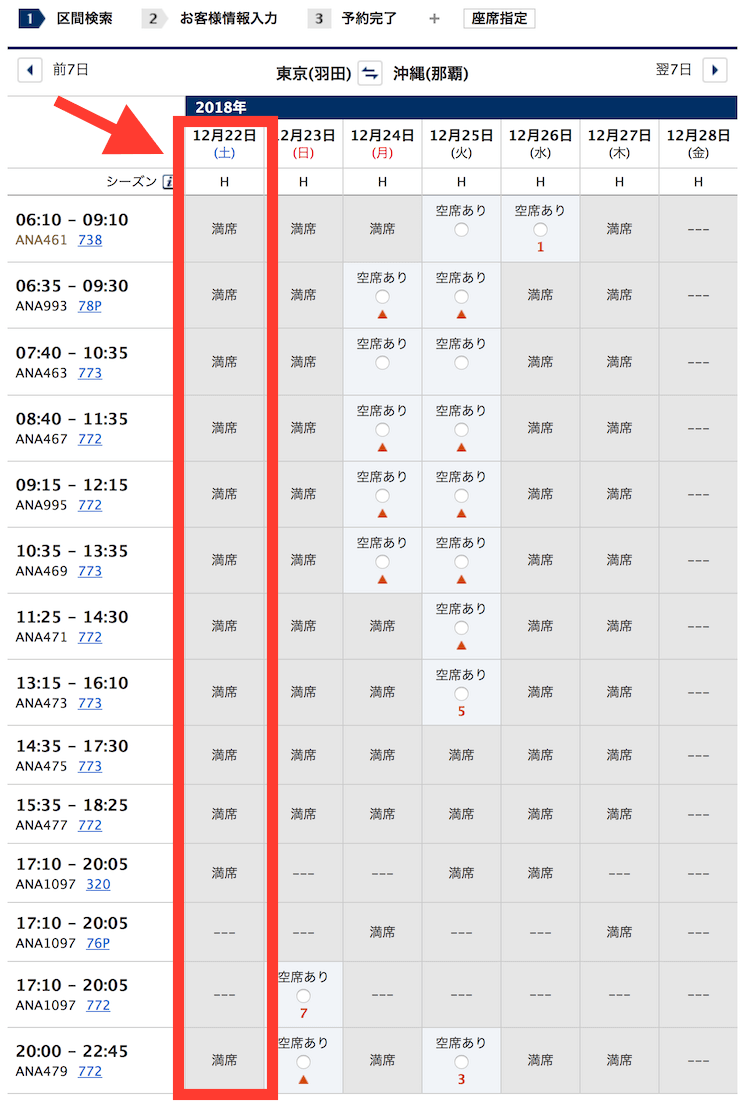 ANA国内線特典