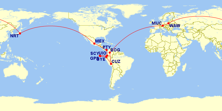 ANAマイル世界一周特典航空券