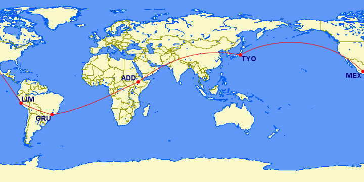 南米周遊世界一周ルート